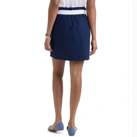 Vineyard Vines Navy Stripe Waistband Pull On Skirt Size Medium - Picture 5 of 10